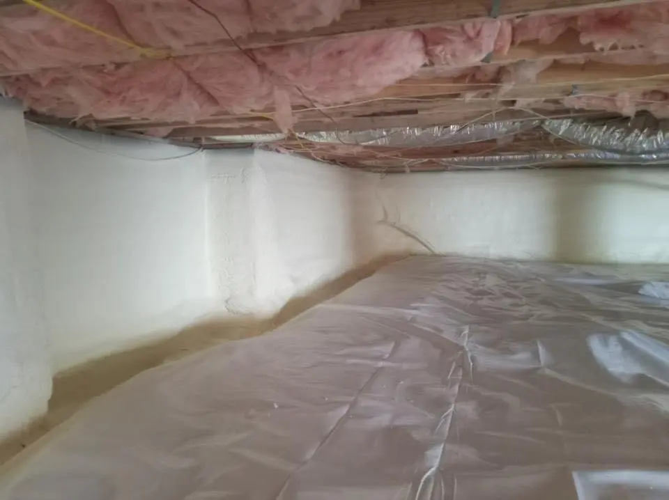 Crawl space encapsulation with closed-cell spray foam for Spray Foam Roofing in Clemson