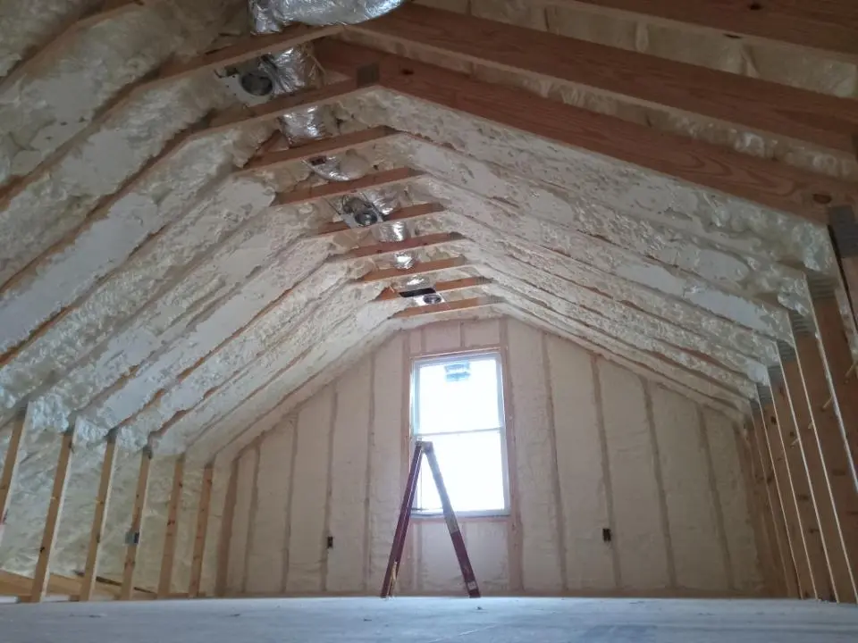 Spray foam roofing application for Crawl Space Insulation project in Clemson